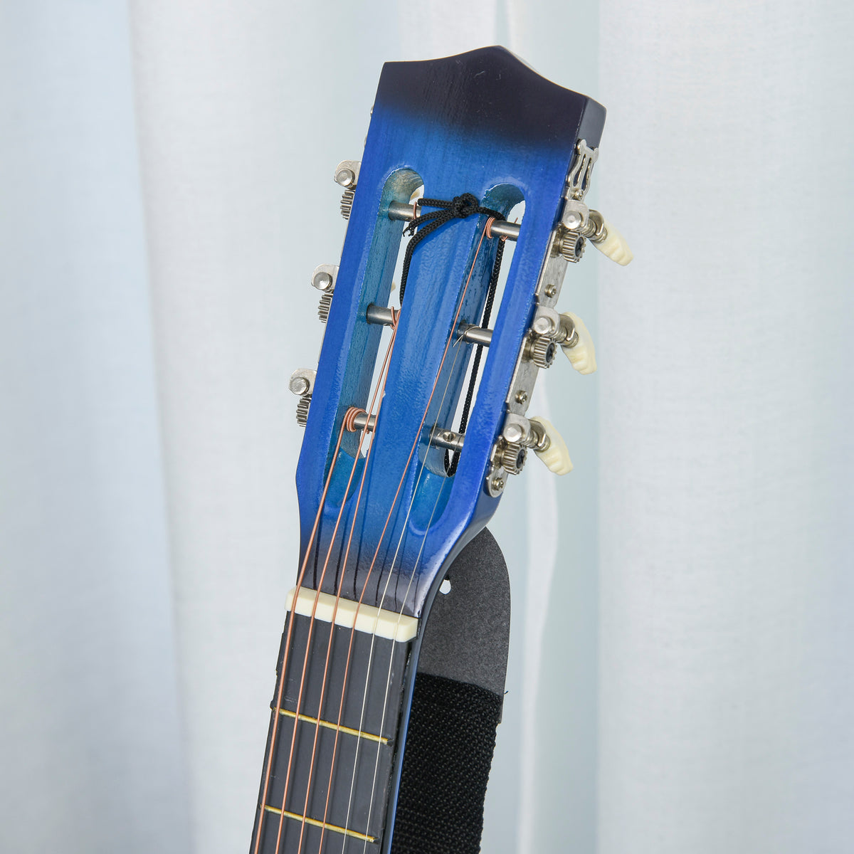 Pack guitare électrique kit guitare électrique avec sac, sangle, corde, médiators, câble, 96,5x35,8x8,5cm, bleu et noir