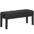 Banc de piano réglable en hauteur, tabouret de piano avec rangement, banquette pour clavier capitonné, noir