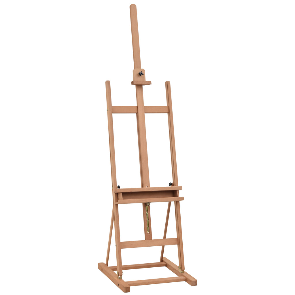 Chevalet en bois hauteur réglable 171-230cm Chevalet Peinture avec rangement inclinaison réglable 80° max. bois naturel