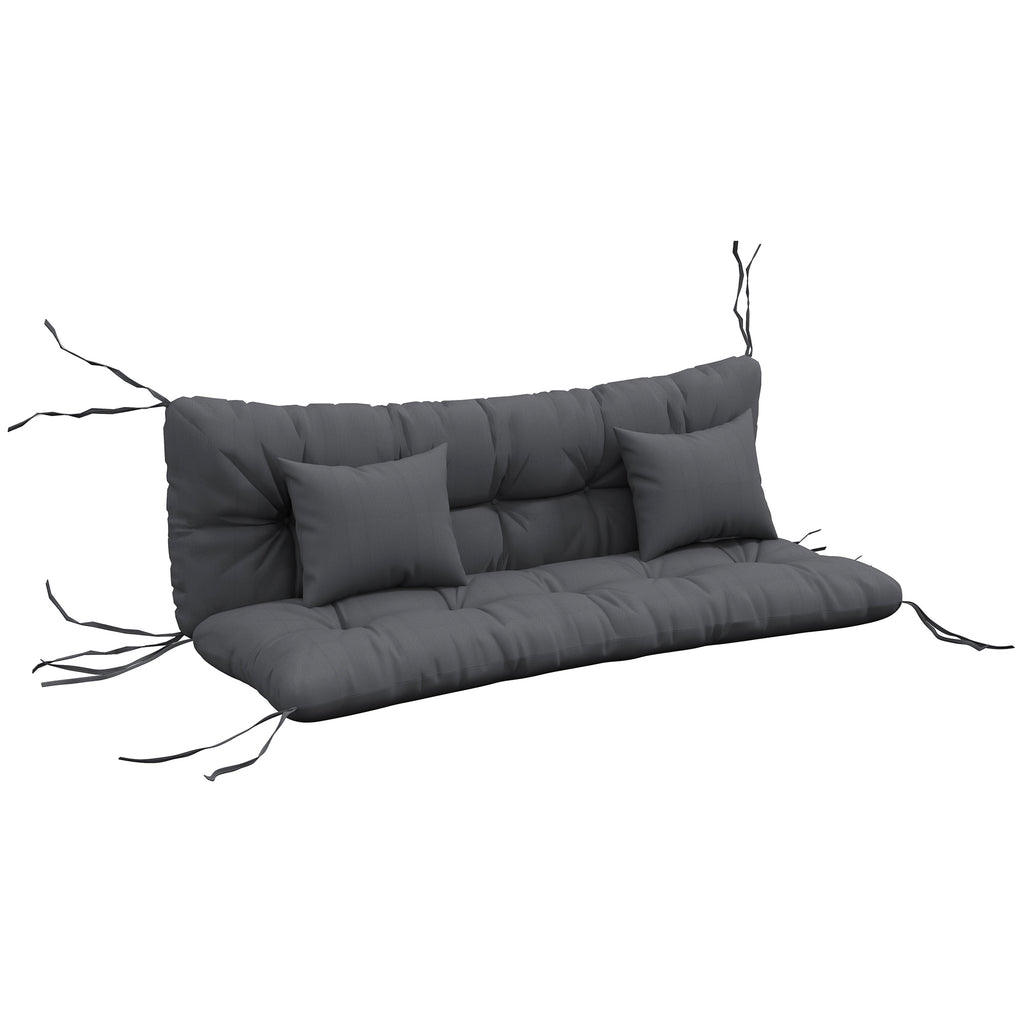 Ensemble de 4 coussins d'extérieur pour balancelle de jardin, 1 coussin d'assise coussins de dossier et 2 oreillers