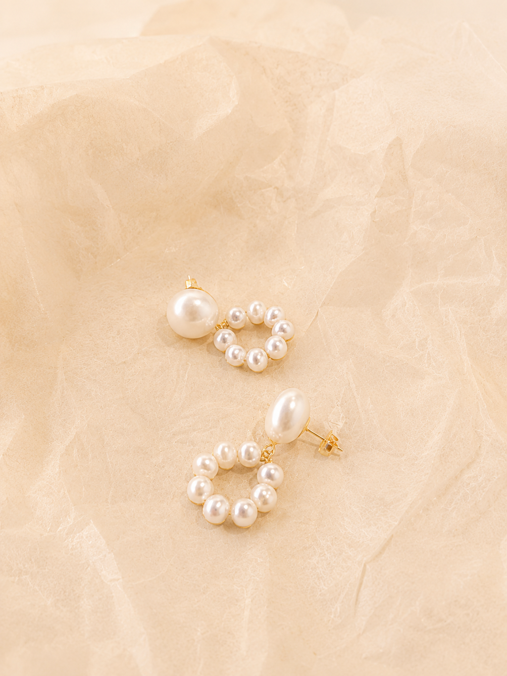 Boucles pendantes Teddy en perles