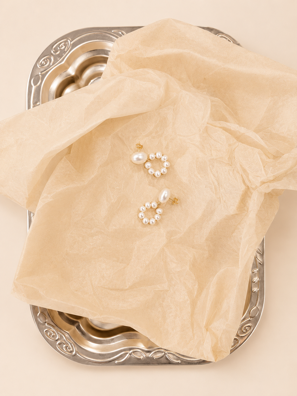 Boucles pendantes Teddy en perles