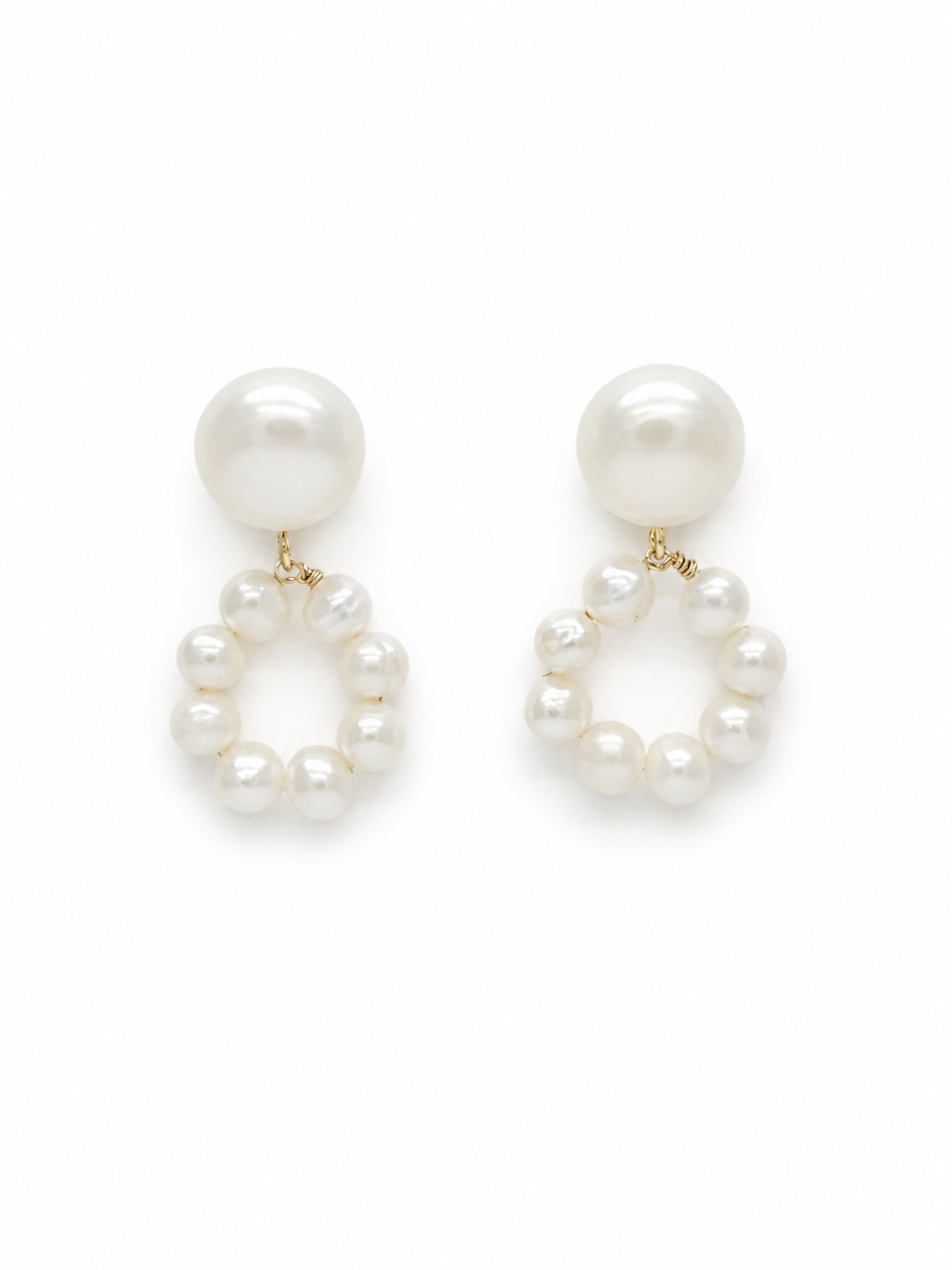 Boucles pendantes Teddy en perles