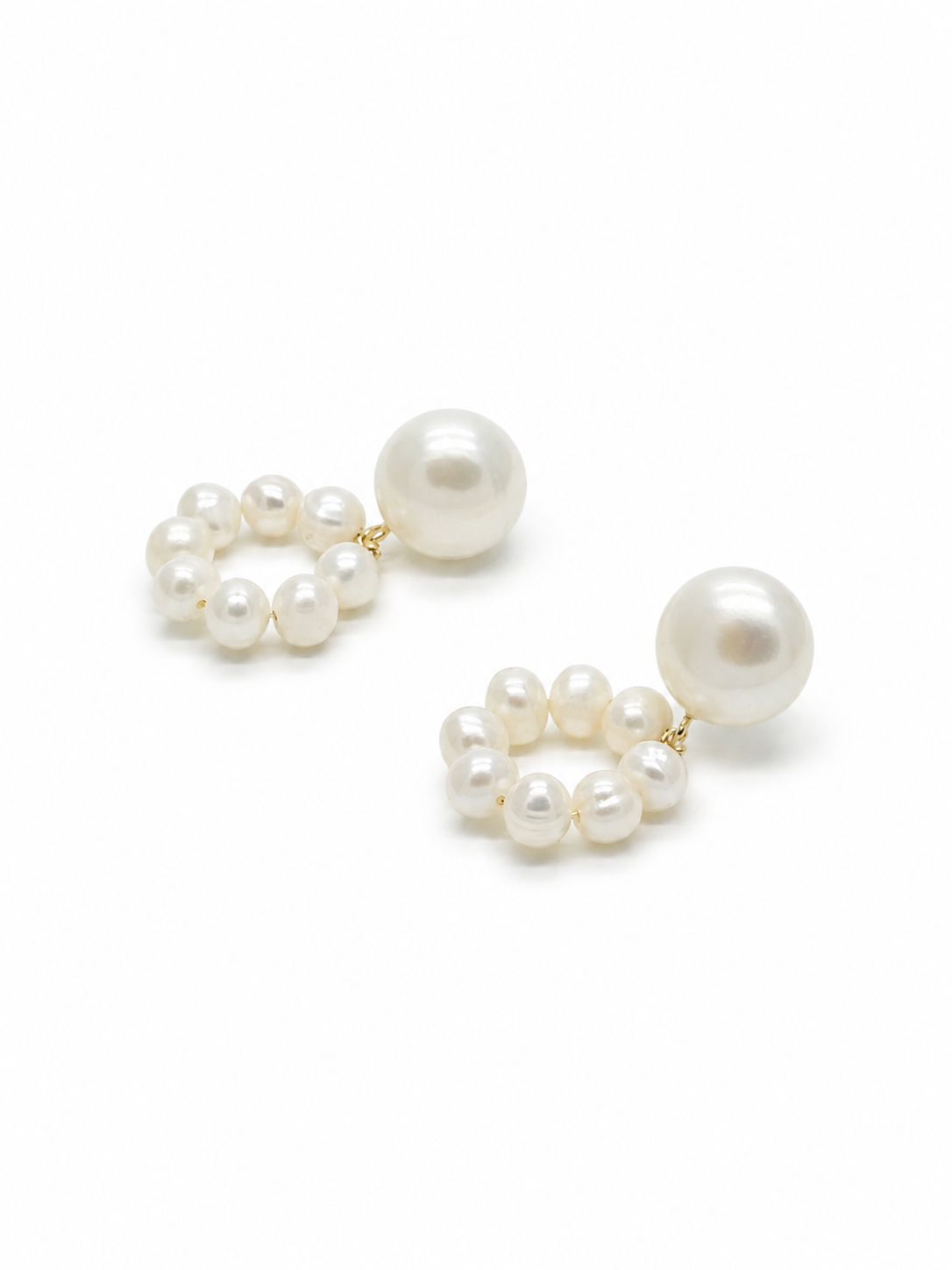Boucles pendantes Teddy en perles