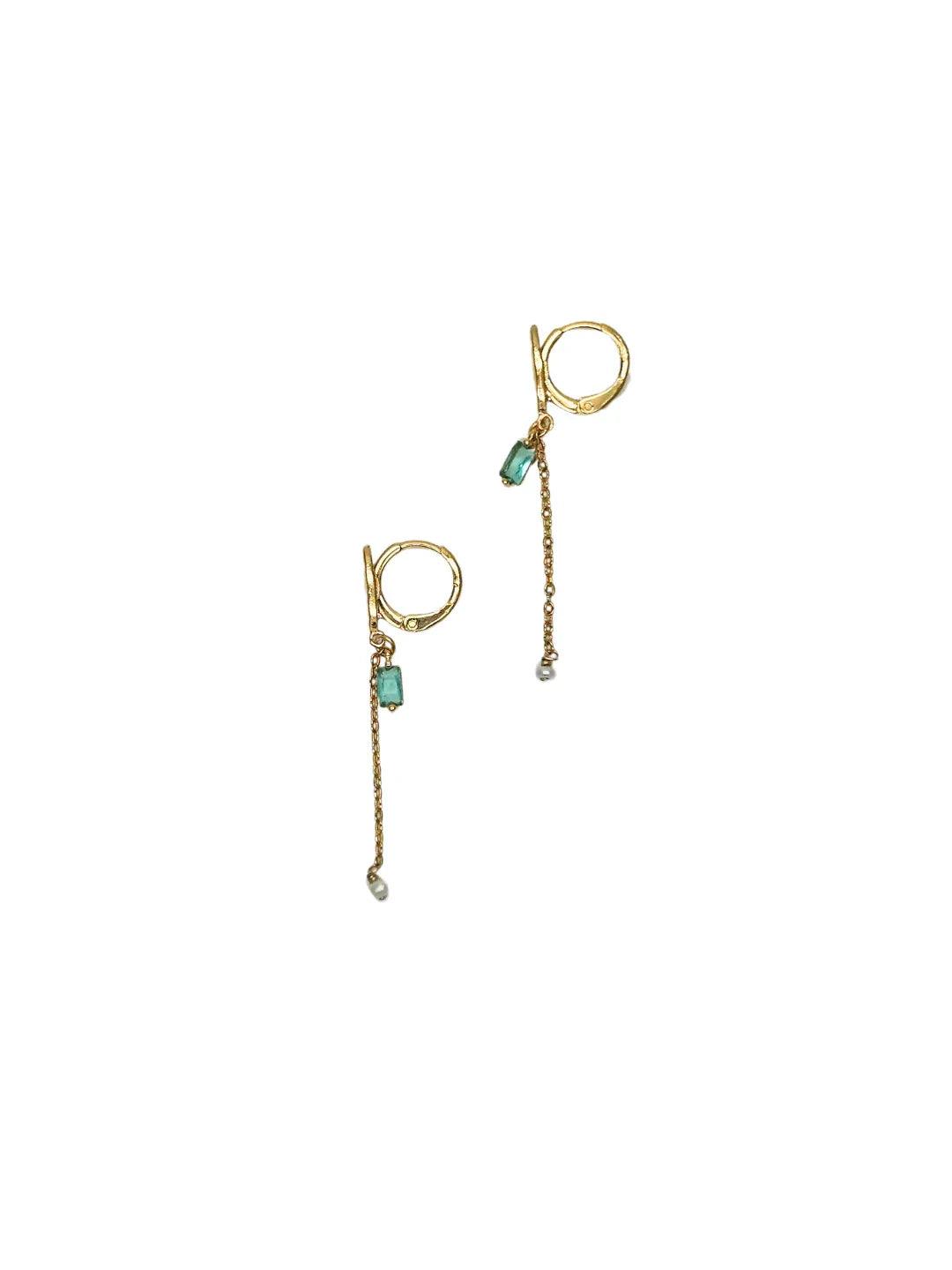 Boucles Nina chaine et perles de culture