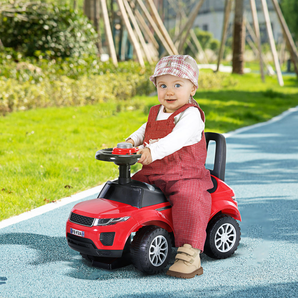 Porteur Enfant Véhicule à Pousser, Porteur Bébé avec Klaxon, Compteurs Factices et Coffre à Jouets, pour Enfants de 12 à 36 Mois, Rouge