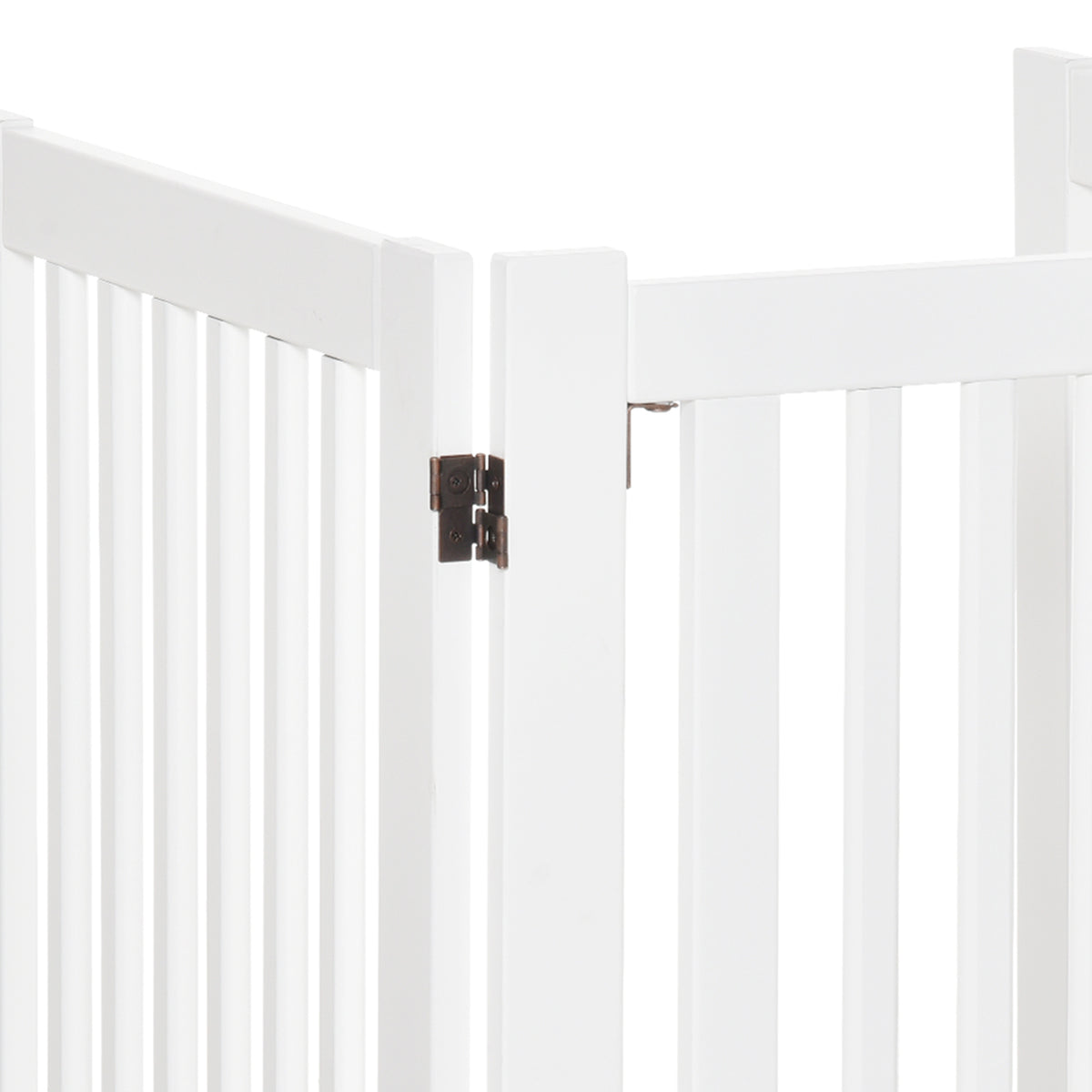 Barrière de sécurité chien barrière modulable pliable avec porte verrouillable intégrée 155 x 35,5 x 76 cm MDF blanc
