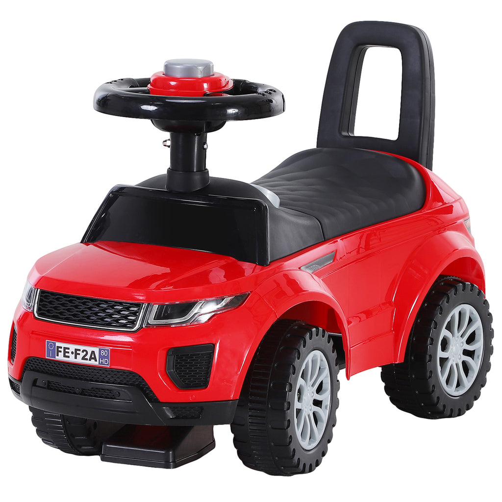 Porteur Enfant Véhicule à Pousser, Porteur Bébé avec Klaxon, Compteurs Factices et Coffre à Jouets, pour Enfants de 12 à 36 Mois, Rouge