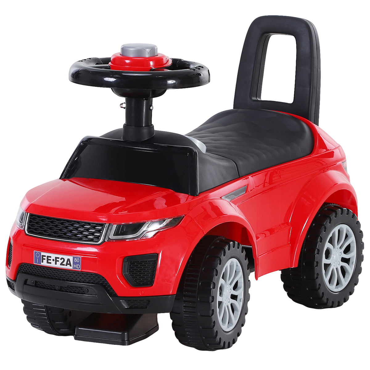 Porteur Enfant Véhicule à Pousser, Porteur Bébé avec Klaxon, Compteurs Factices et Coffre à Jouets, pour Enfants de 12 à 36 Mois, Rouge