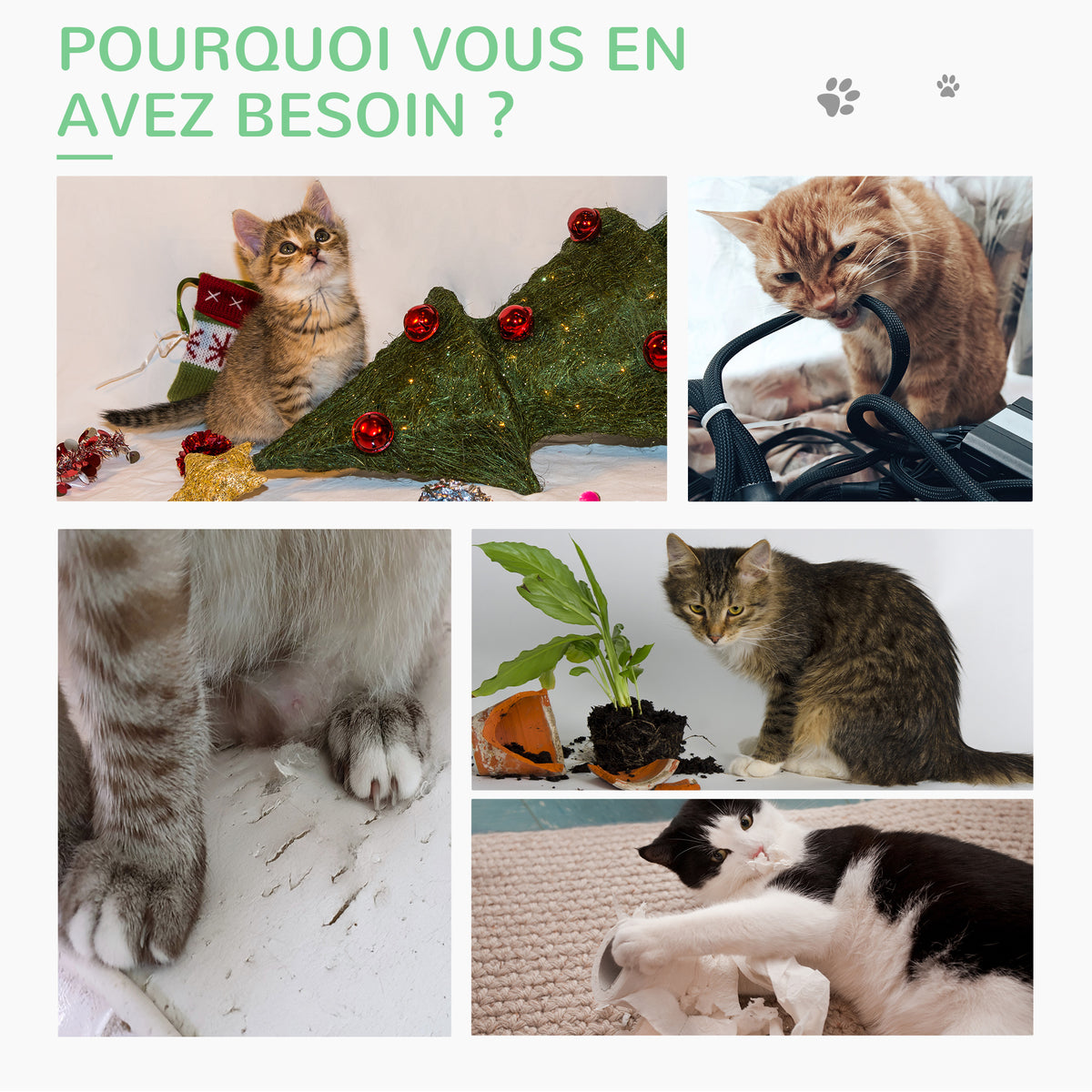 Arbre à chat griffoir forme de cactus en sisal naturel pompon suspendu et plateforme de jeu boules Ø 32 x 60 cm vert
