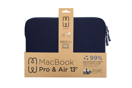 Housse MacBook Pro/Air 13 Basics ²Life Bleu/Rose