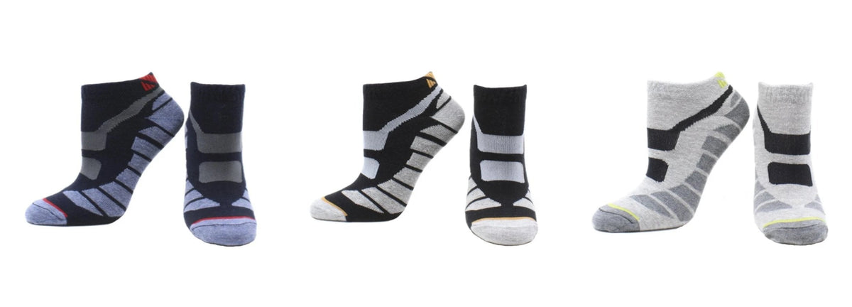 Socquettes Sans Couture Coton Écologique - Gris, Bleu Marine, Noir (3 paires)