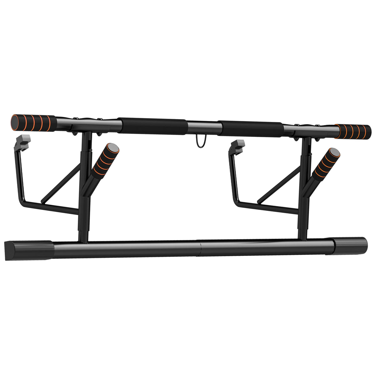 Barre de traction barre traction porte avec bandes de résistance poignées rembourrées 100 x 43 x 27 cm noir