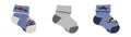 Chaussettes Bébé Fantaisie en Coton Écologique - Bleu, Beige (3 paires)