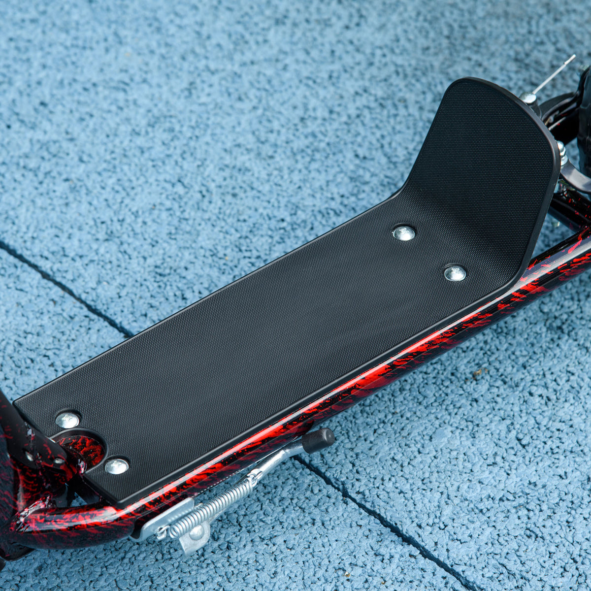 Trottinette patinette scooter enfant grandes roues de 6 à 12 ans hauteur réglable frein arrière béquille rouge