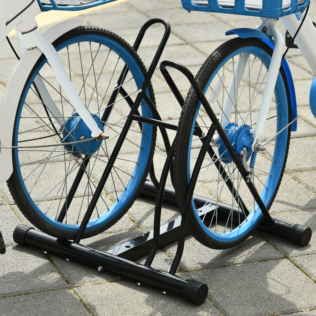 Râtelier 2 vélos modulable dim. 54L x 60l x 57H cm acier époxy noir