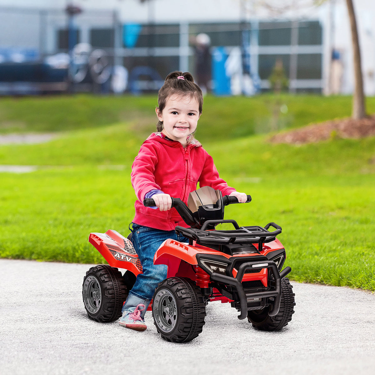 Quad buggy voiture électrique enfant quad électrique 18-36 mois 6 V 2 Km/h max. rouge