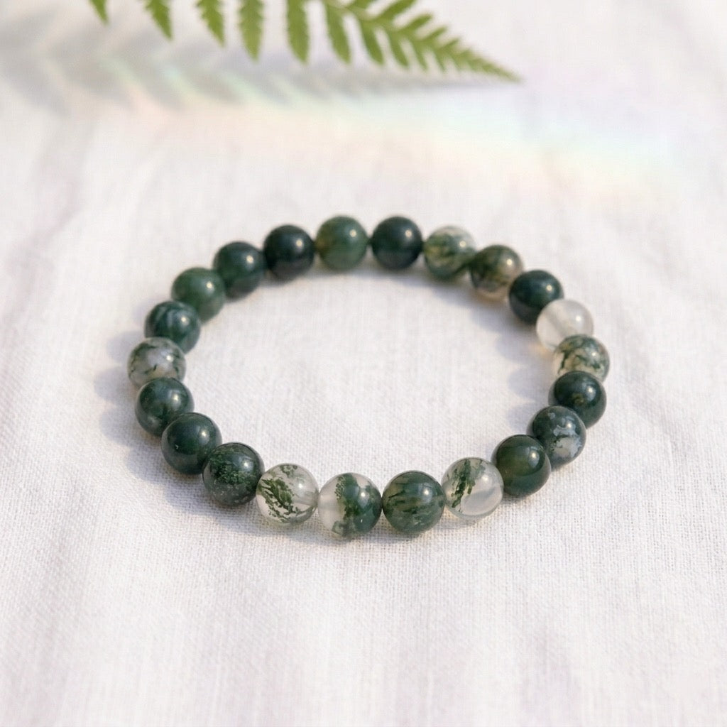 Bracelet en Agate mousse