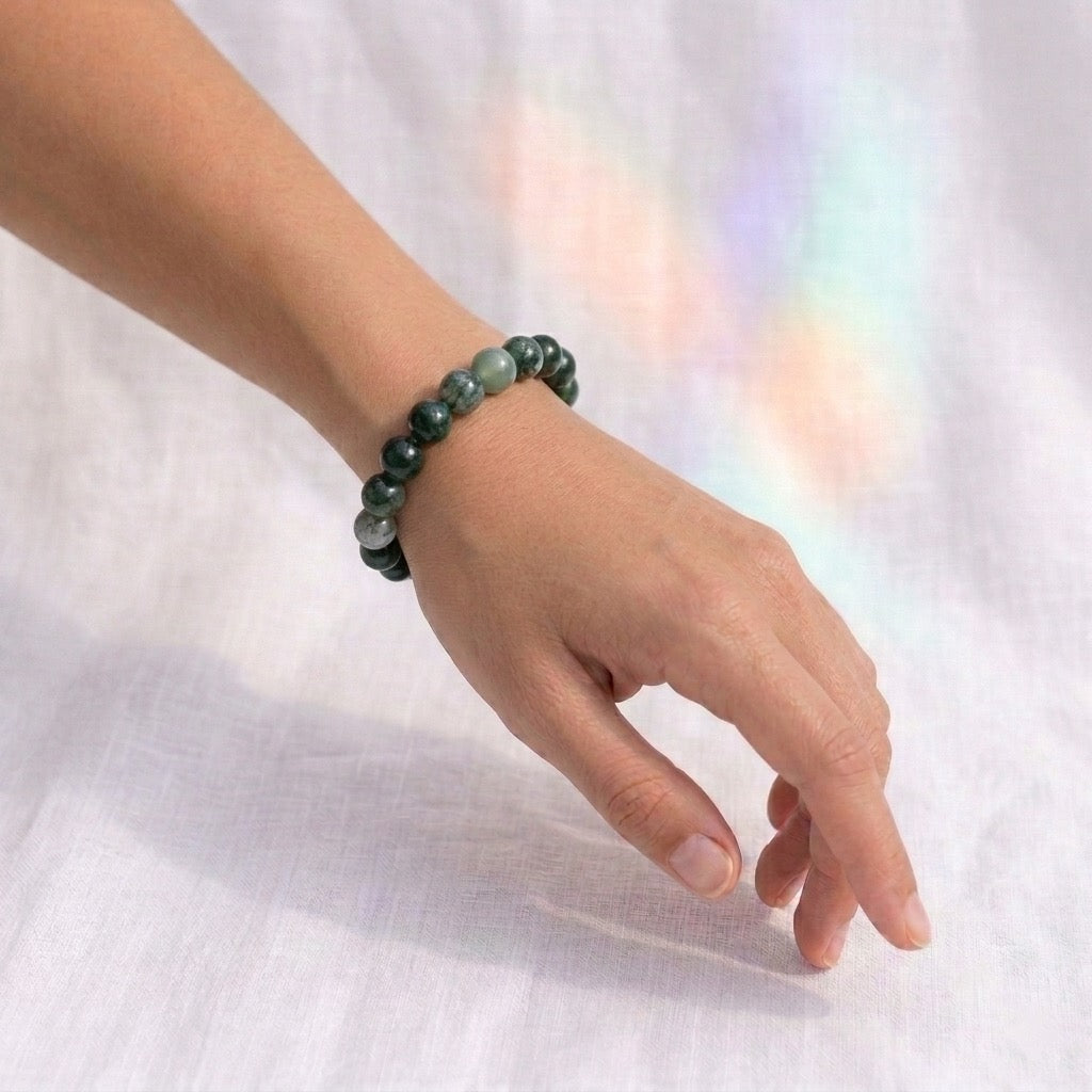 Bracelet en Agate mousse