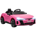Voiture véhicule électrique enfant 12 V - télécommande parentale - effets sonores, lumineux - Audi RS E-tron GT rose