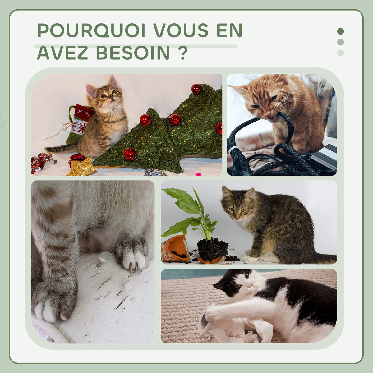 Arbre à chat 3 griffoirs grattoirs sisal naturel plateforme hamac et boule suspendue 50 x 26 x 70 cm peluche courte gris
