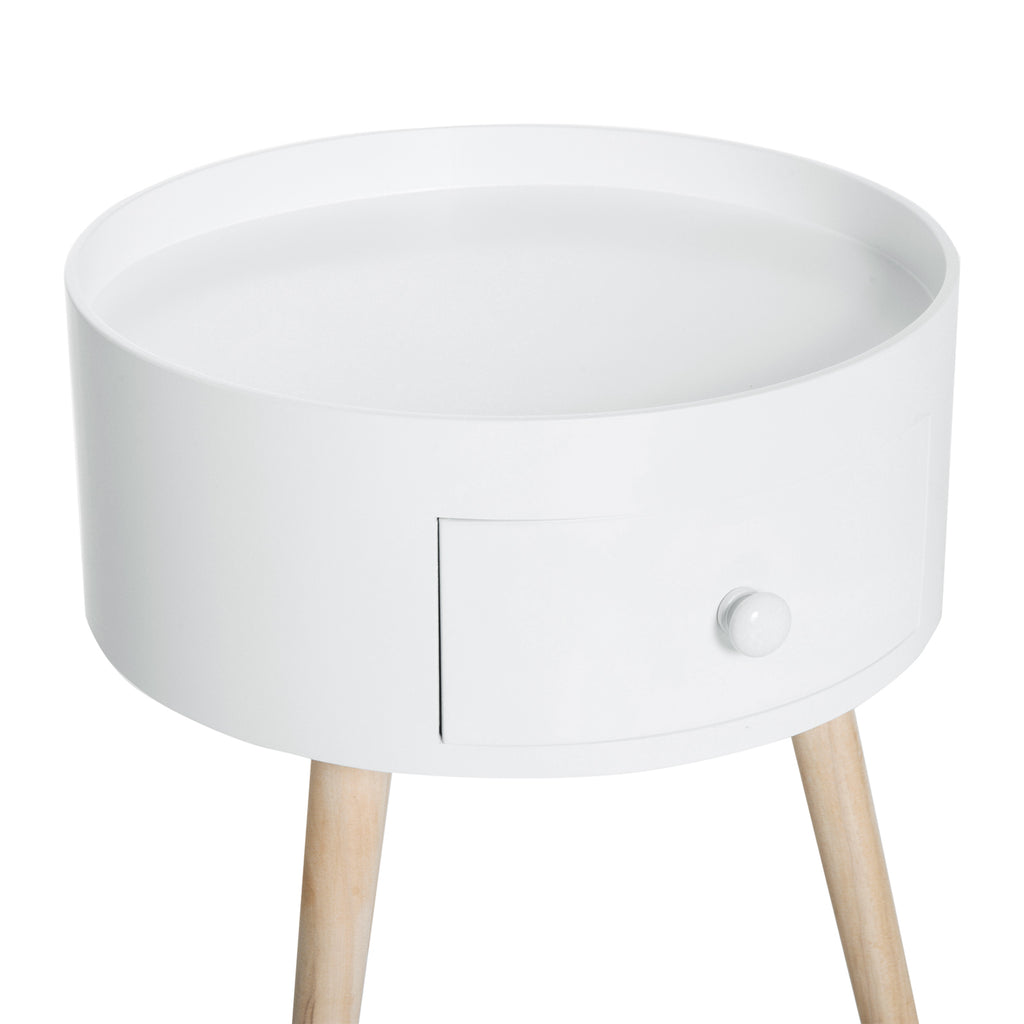 Lot de 2 tables basses - table de chevet - table de nuit ronde - design scandinave table d'appoint bout de canapé