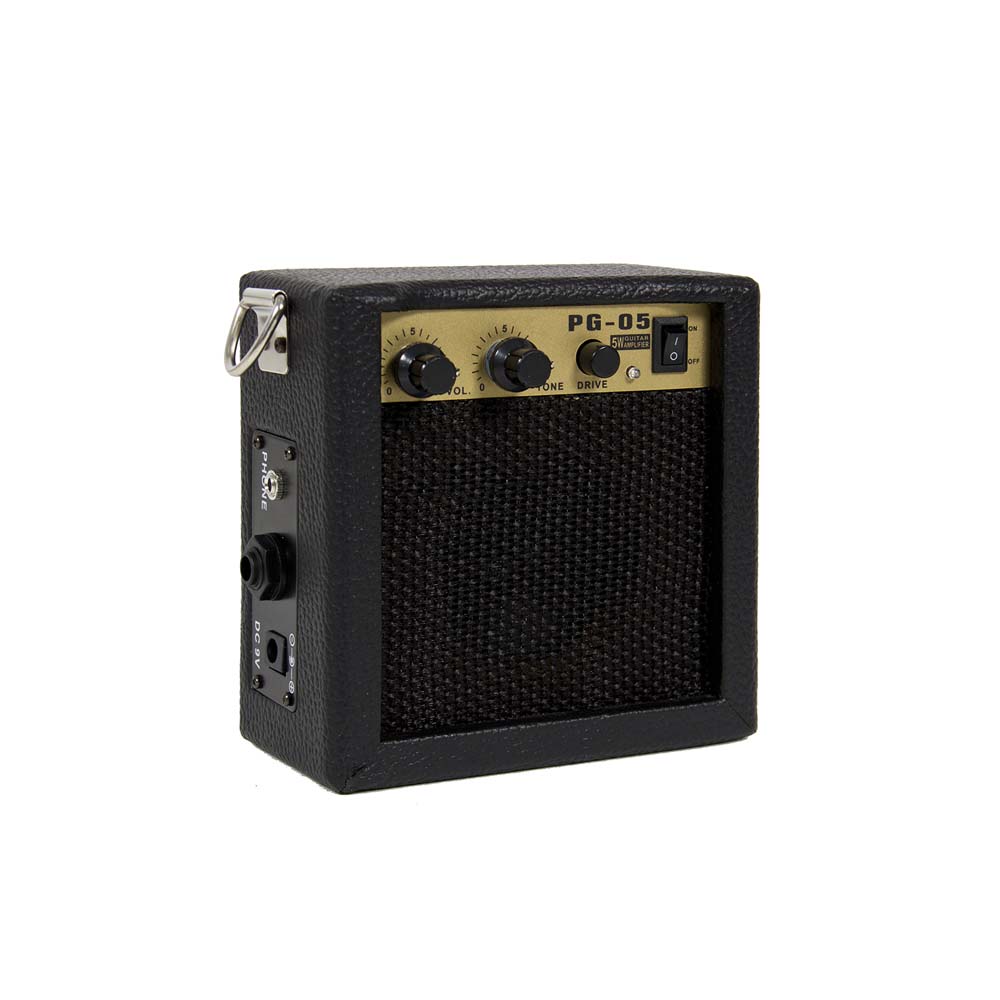 Elektrický gitarový set pre začiatočníkov so zosilňovačom navyše- čierny