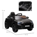 Voiture électrique enfants sous licence Audi RS Q8, véhicule électrique avec télécommande, USB, Bluetooth, noir
