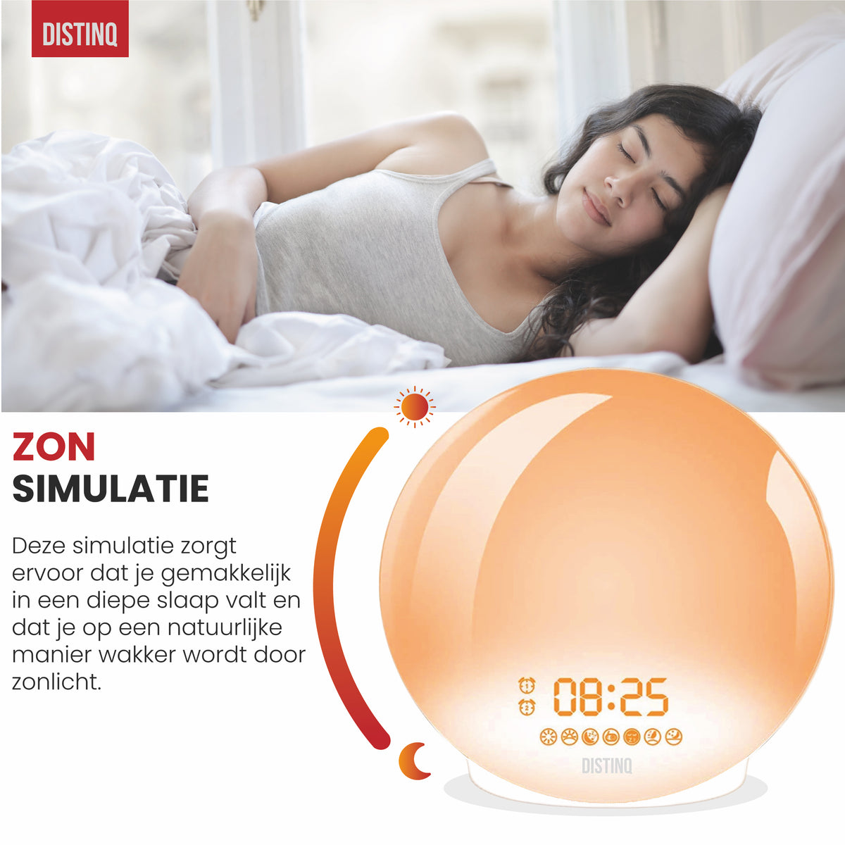 DistinQ Wake-Up light WiFi White