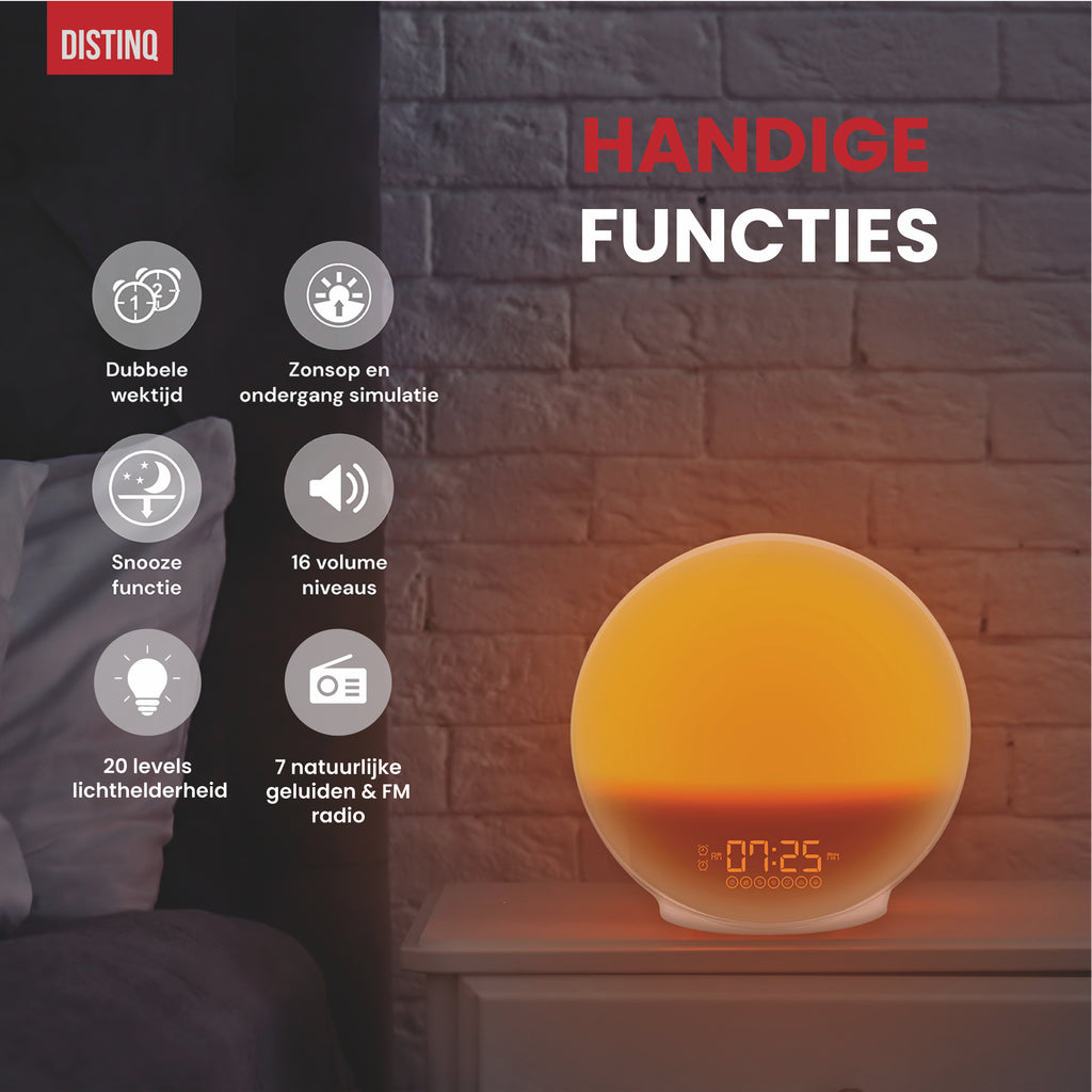 DistinQ Wake-Up light WiFi White