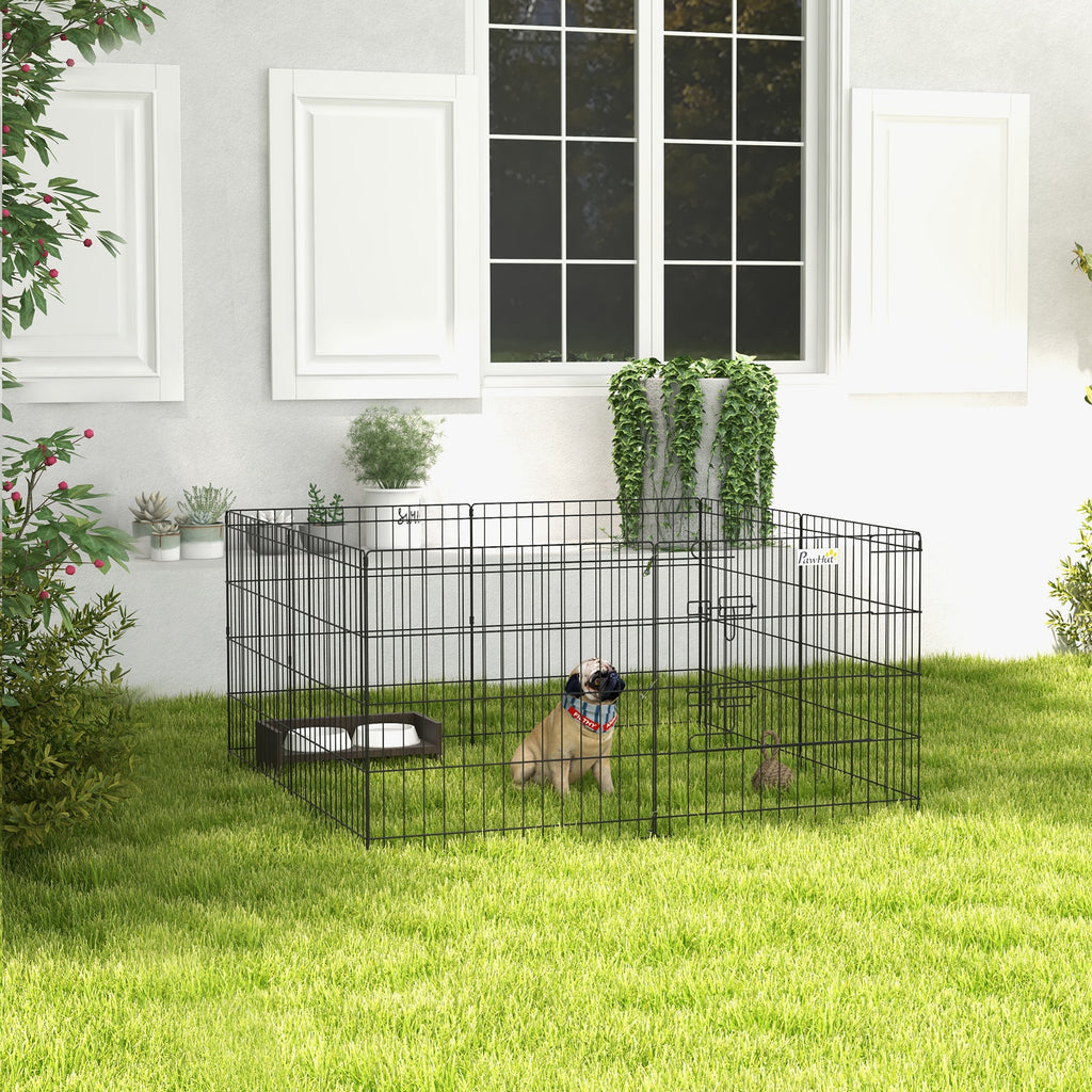 Parc enclos modulable pour chiens lapins rongeurs clôture pour petits animaux intérieur et extérieur pliant 8 panneaux