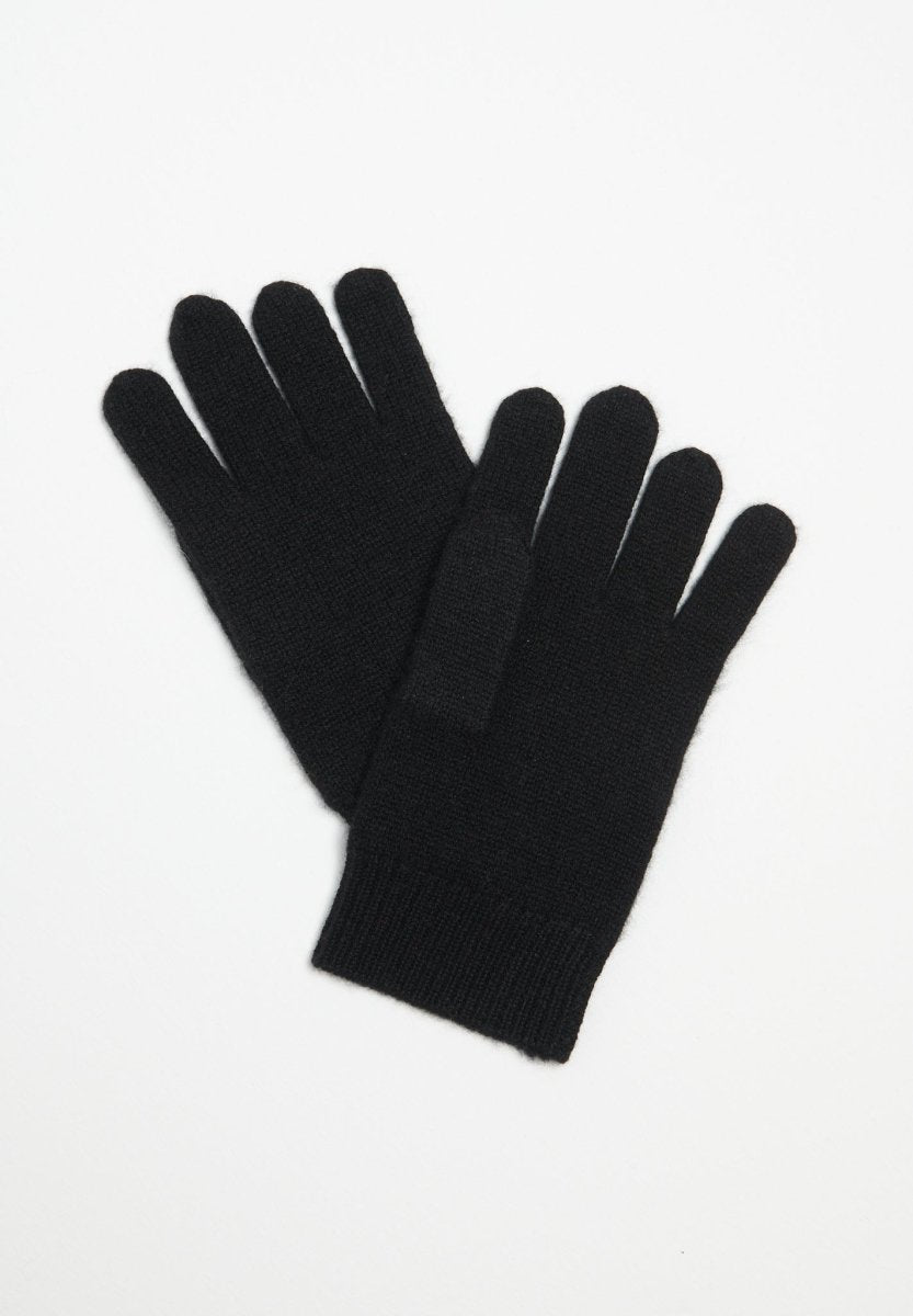 Gants unisex en cachemire 4 fils noir - UNI 4