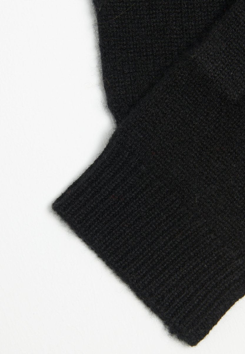 Gants unisex en cachemire 4 fils noir - UNI 4