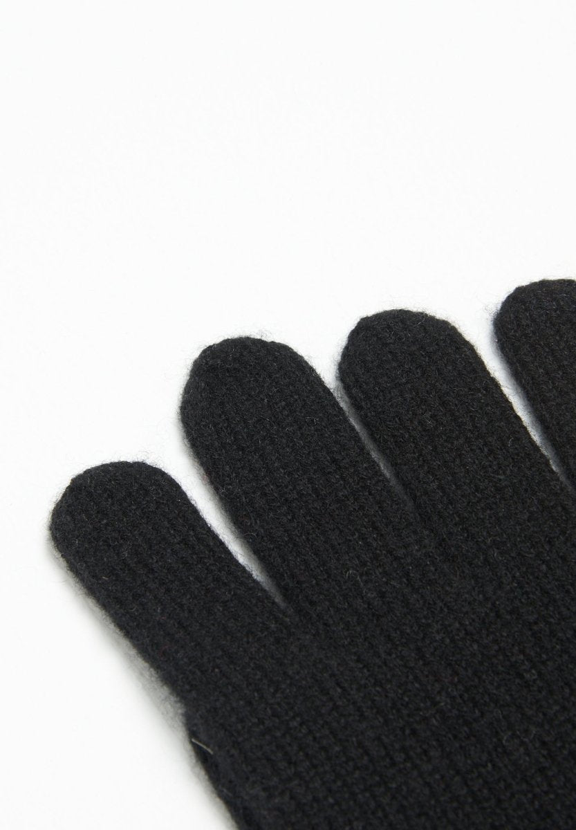 Gants unisex en cachemire 4 fils noir - UNI 4