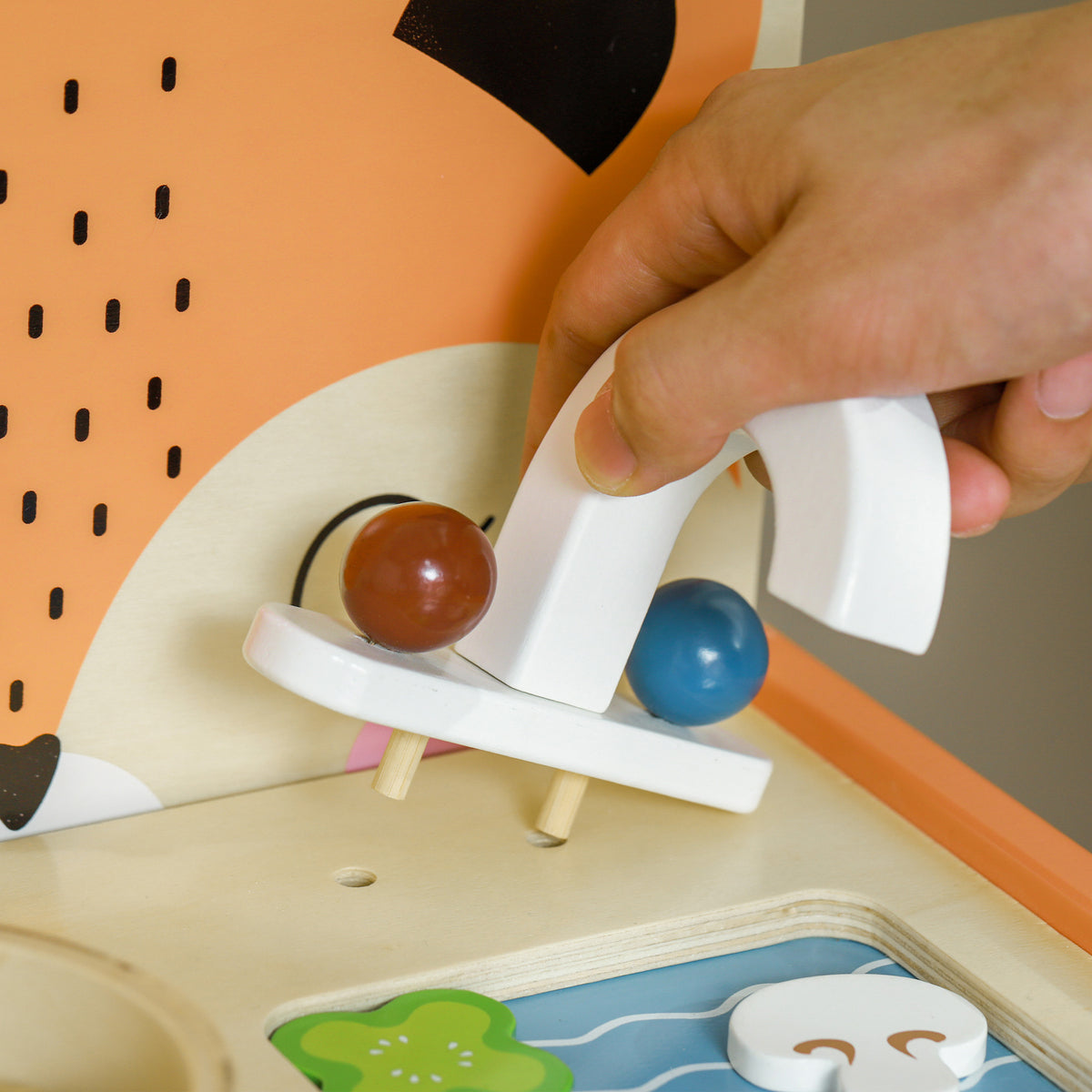 Mini-cuisine en bois jouet enfant avec 12 accessoires poêle spatule condiments fruits légumes - pour 3-5 ans -
