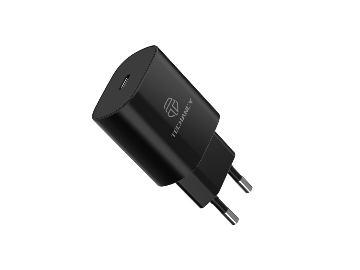 Techancy Carregador Pd3.0 De 25 W TA2810, Carregamento Rápido De 3,4 A, Chip Inteligente Incorporado, Preto