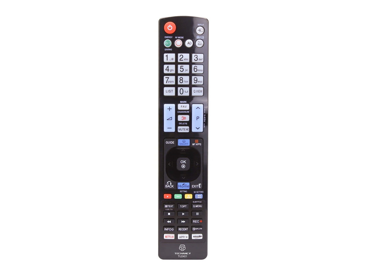 Techancy Controlo Remoto Do Televisor  TU2401, Alcance Sem Fios De 8m, Compatível Com Televisores Lg, Ligação Auto-Adaptável