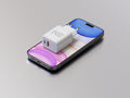 Techancy Carregador TA2825 PD3.0 20W com Duas Portas USB-C e USB-A Compativel com Diversos Telemoveis e Tablets