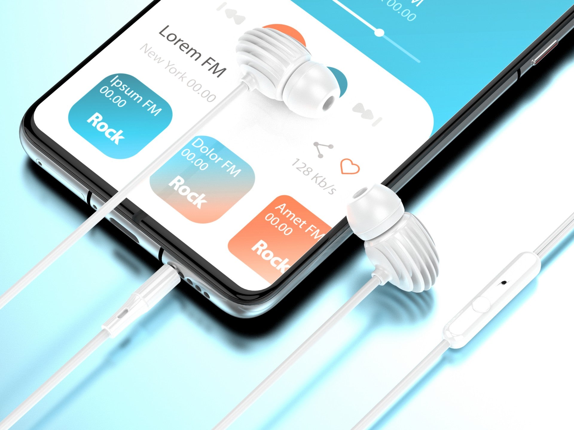 Techancy Auricular Com Fio Branco TD8044, 3,5 Mm Para Conversação Com Microfone, Compatível Com Som Estéreo Para Jogos