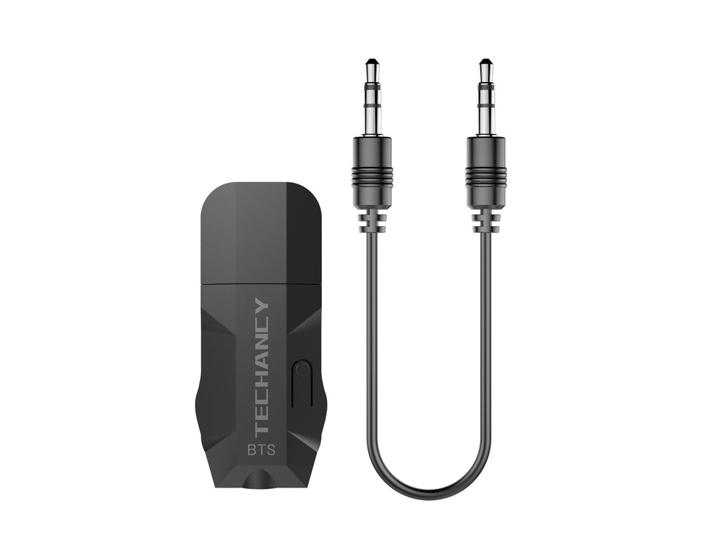 Adaptador Bluetooth sem fios 2 em 1 Techancy, TQ5901, suporta transmissão e receção de áudio Bluetooth, preto