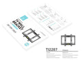 Suporte de parede para TV Techancy, 20 kg, TI2287, compatível com TVs de 26 a 43 polegadas, preto