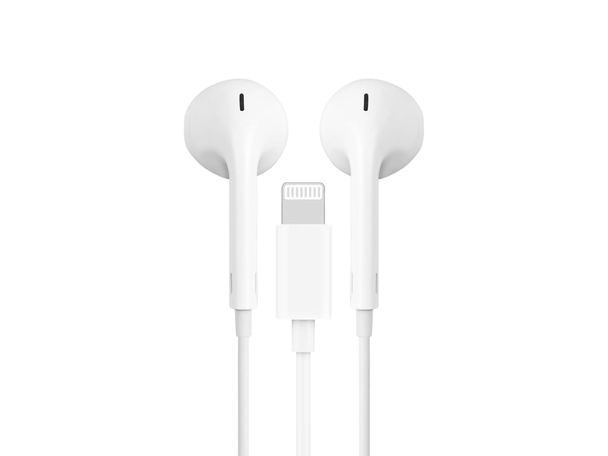 Techancy Fones De Ouvido TD8034 ，Estéreo Para Iphone 8/X/11-14, Branco, Com Microfone, Graves Potentes E Controle De Volume