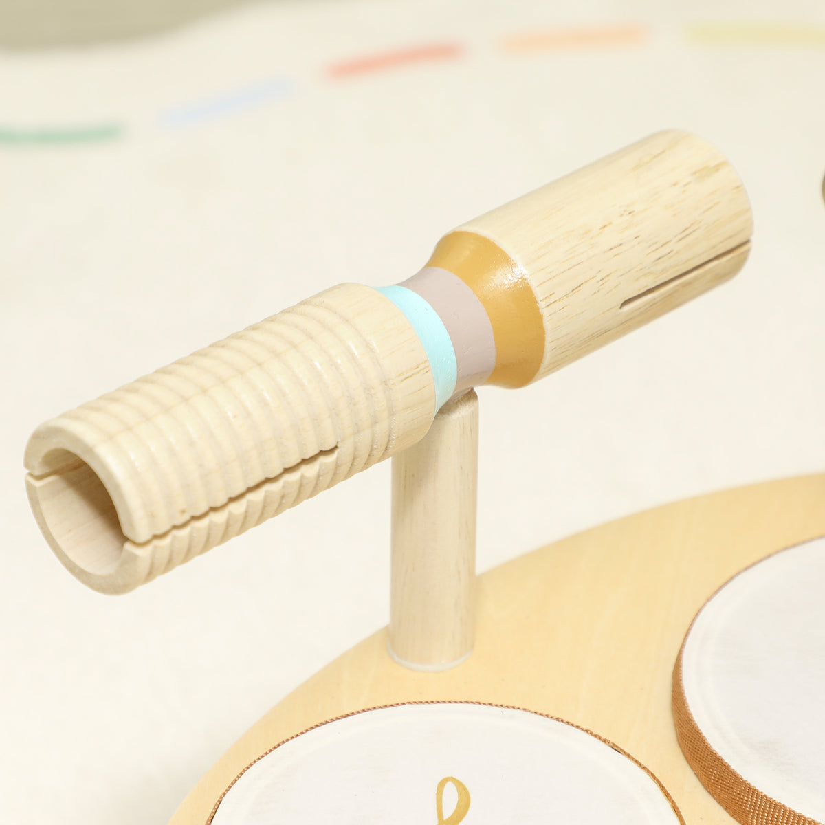 Jeux de Tambours pour Bébé, Tambour bébé avec Xylophone pour Tout-Petits, Instruments de Musique en Bois, Naturel