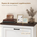Meuble à chaussures 18 paires, armoire à chaussures étroite avec 3 tiroirs rabattables et étagères réglables, blanc