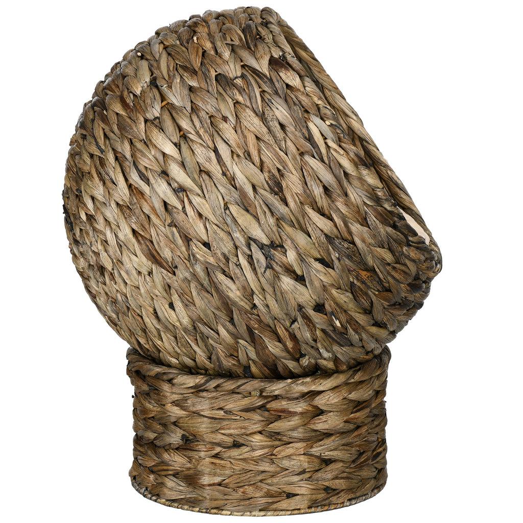 Panier lit surélevé pour chat, niche grotte cosy grand confort, dim. 40L x 37l x 51H cm coussin moelleux beige inclus