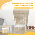 Barrière de sécurité pour chiens et bébés 76 à 80 cm avec extension fixation par pression sans perçage 76 à 80cm blanc