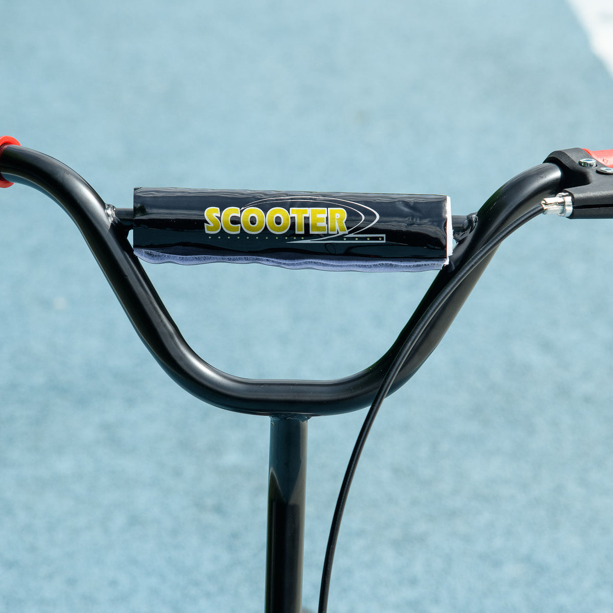 Trottinette patinette scooter enfant grandes roues de 6 à 12 ans hauteur réglable frein arrière béquille rouge