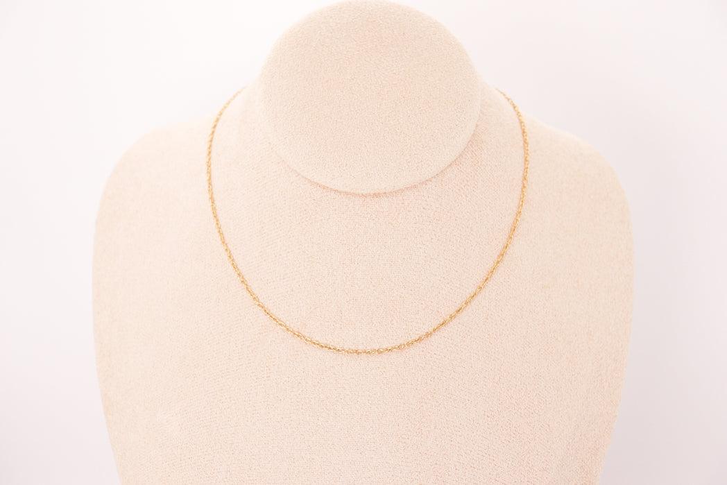 Chaîne forçat acier inoxydable doré et plaqué Or 18k