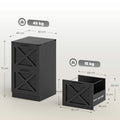 Caisson de Bureau avec 2 Tiroirs, Dossiers Suspendus pour Formats Lettre/A4, Style Rustique, 40x40x71cm, Noir