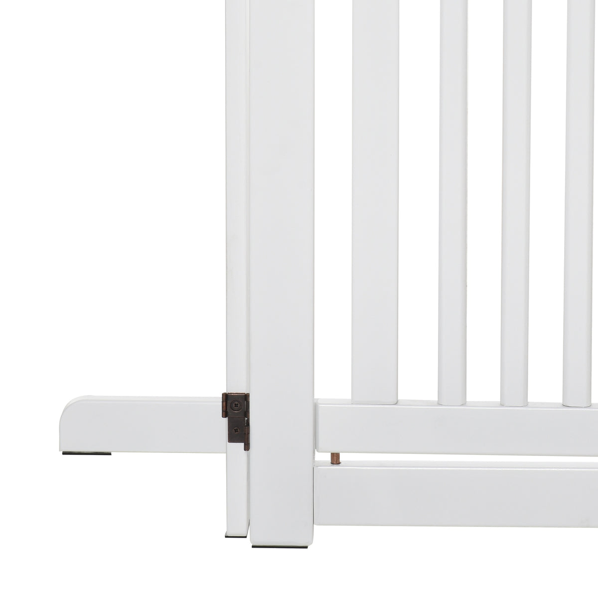 Barrière de sécurité chien barrière modulable pliable avec porte verrouillable intégrée 155 x 35,5 x 76 cm MDF blanc